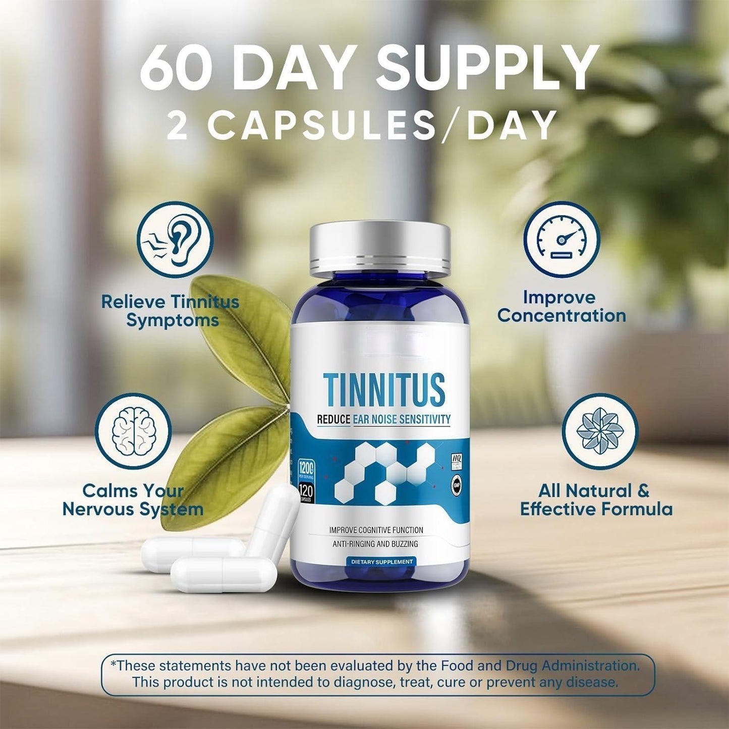 B-READY Tinnitus Relief Supplement Capsules Tinnitus Capsules Supplement