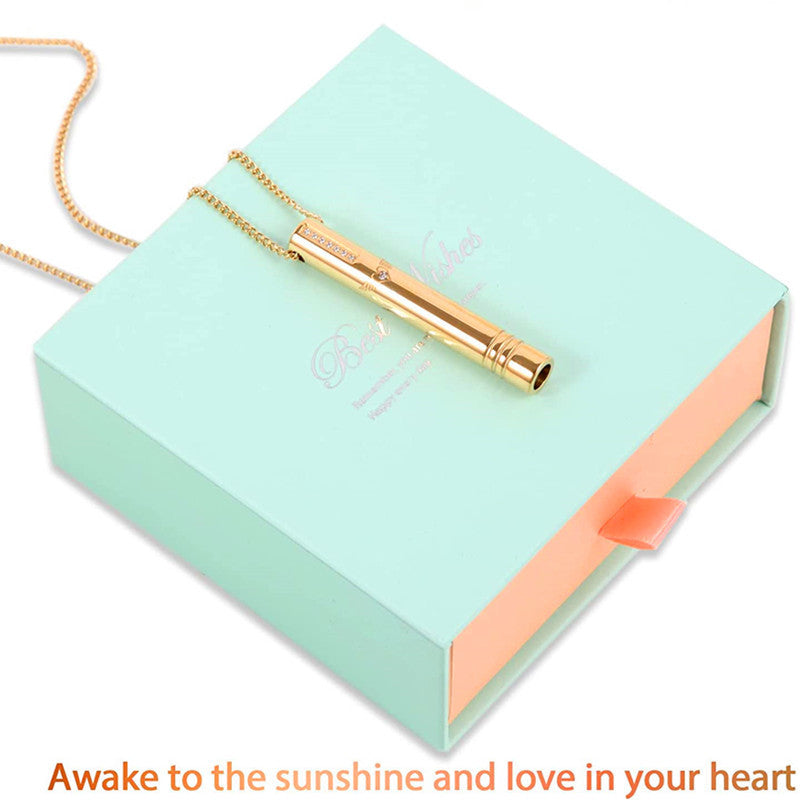 B-READY Stainless Steel Adjustment Relieves Anxiety Breathing Necklaces Couple Stress Fidget Spinner Whistle Pendant Jewelry B-PREPARED 2026