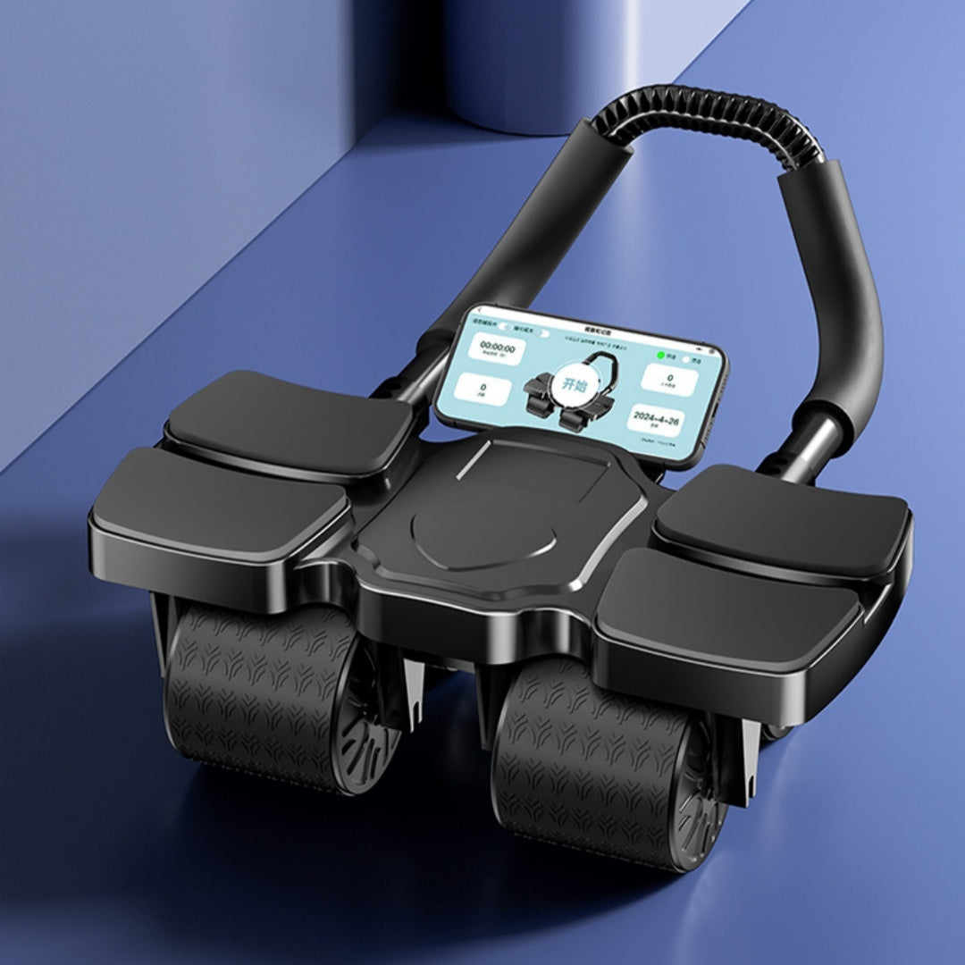 B-READY Gym Abdominal Wheel Automatic Rebound Including APP Sports Fitness Equipment