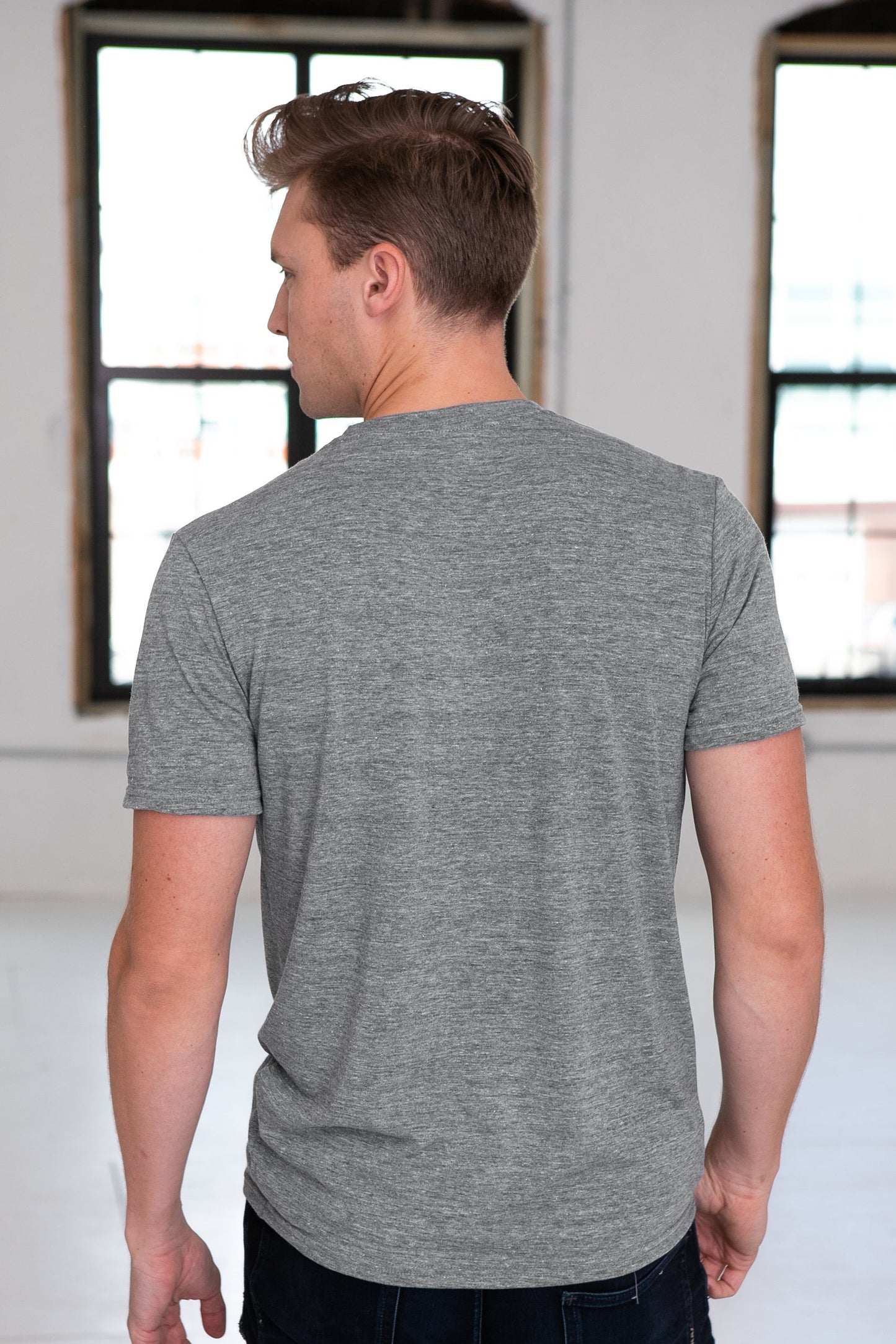 B-READY 
Unisex Eco-Triblend Short Sleeve V-Neck Tee