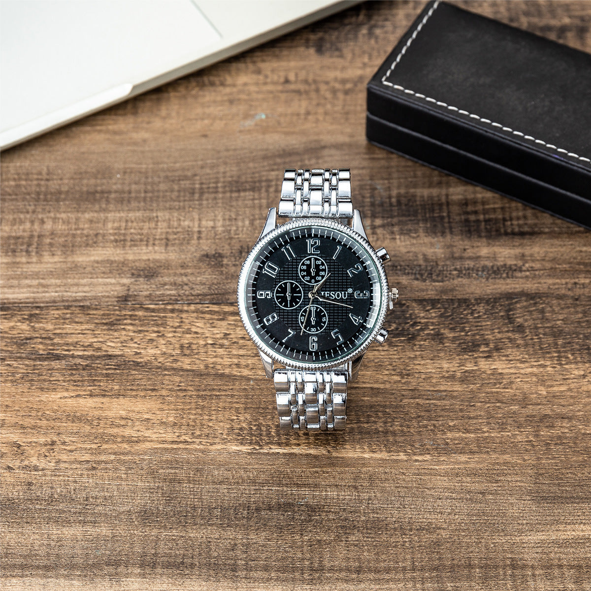 B-READY 26 Fitness Lifestyle Smart Ai Health Stahlbanduhr Sport Quarzuhr Geschenkbox Geschenkset Made in Germany