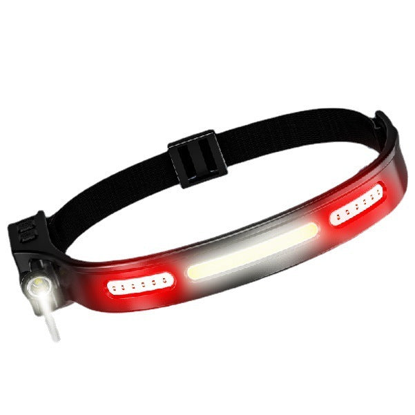 B-READY Running Marathon night COB LED White Red Light 5 Lighting Modes Headlamp Sensor Headlight With Built In Battery Flashlight USB Rechargeable Torch