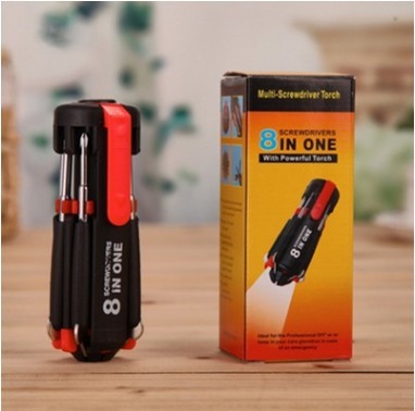 B-READY Car Supplies 8 In 1 Screwdriver With LED Flashlight Car Portable Multifunctional Outdoor Tools B-PREPARED 2026