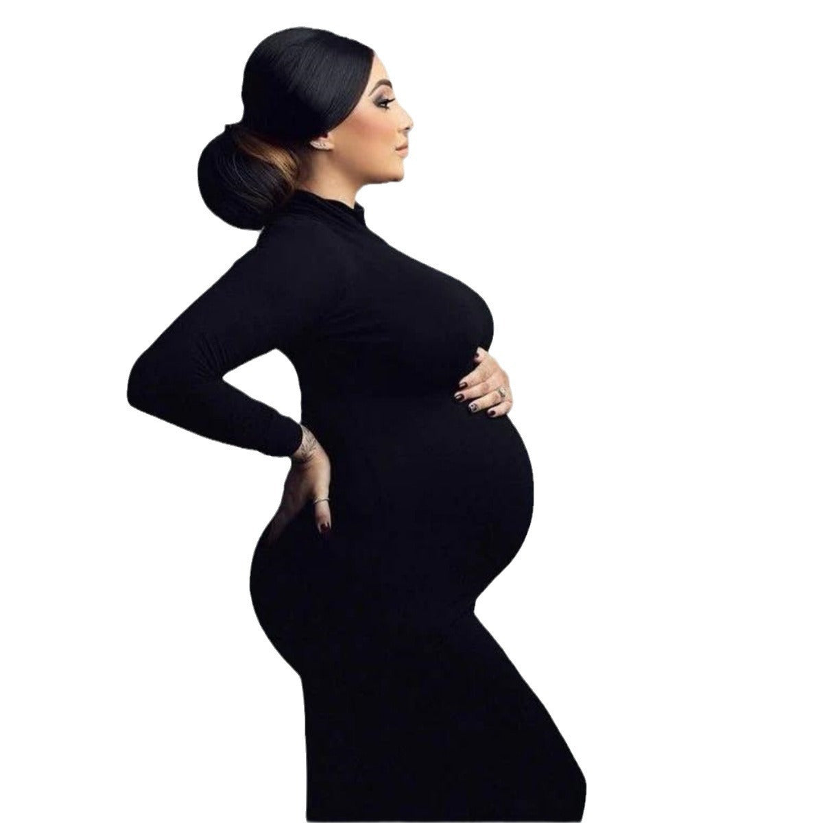 Stretch Pregnant Women Daily Long Dress