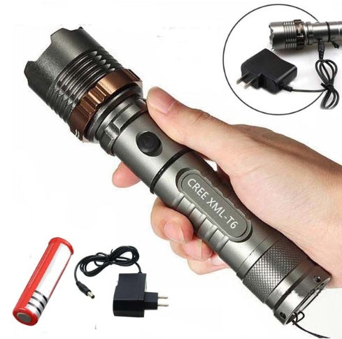 B-READY Electro Shocker self Protection self defense CREE t6 glare flashlight T6 flashlight T6 zoom rechargeable flashlight 2000000W B-PREPARED 2026