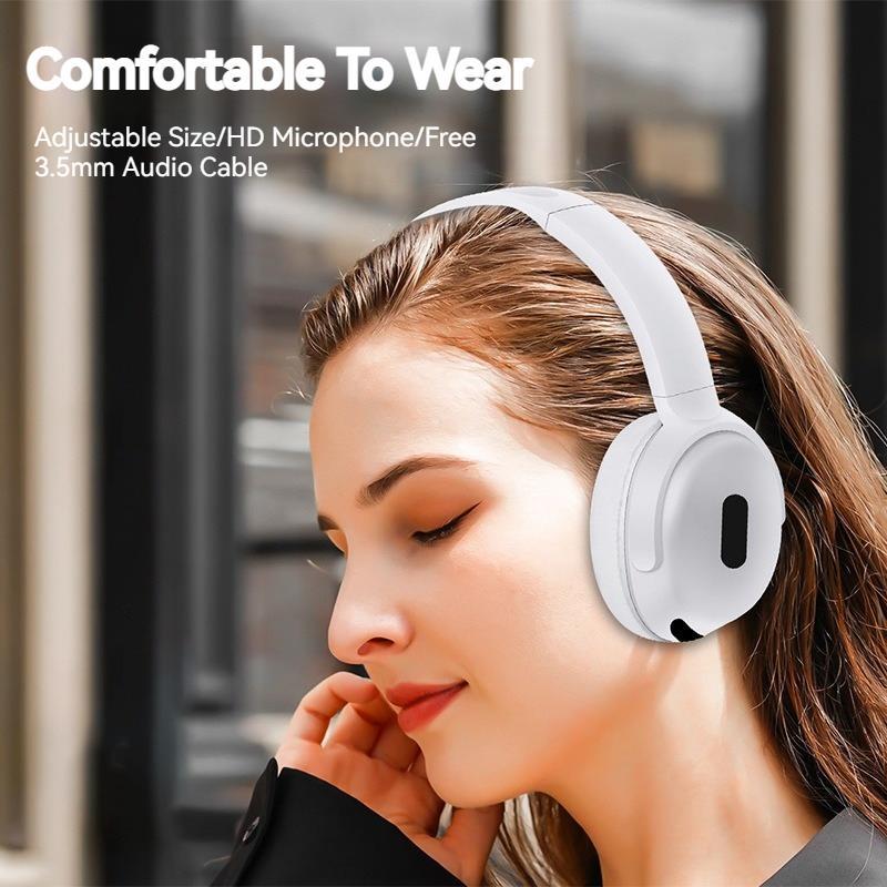 Foldable Wireless Headphones Bluetooth Sports Gym Fitness Running Earphones Hifi Stereo Noise Cancelling Headphones With Mic Over Ear Gamer Headsets