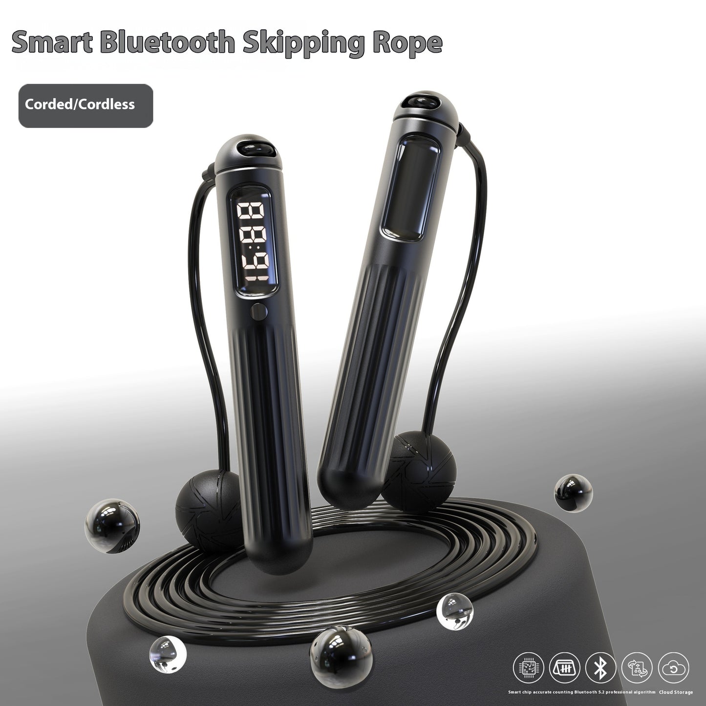 B-READY Smart Bluetooth Skipping Rope With CounterFitness Weight Bearing Ball