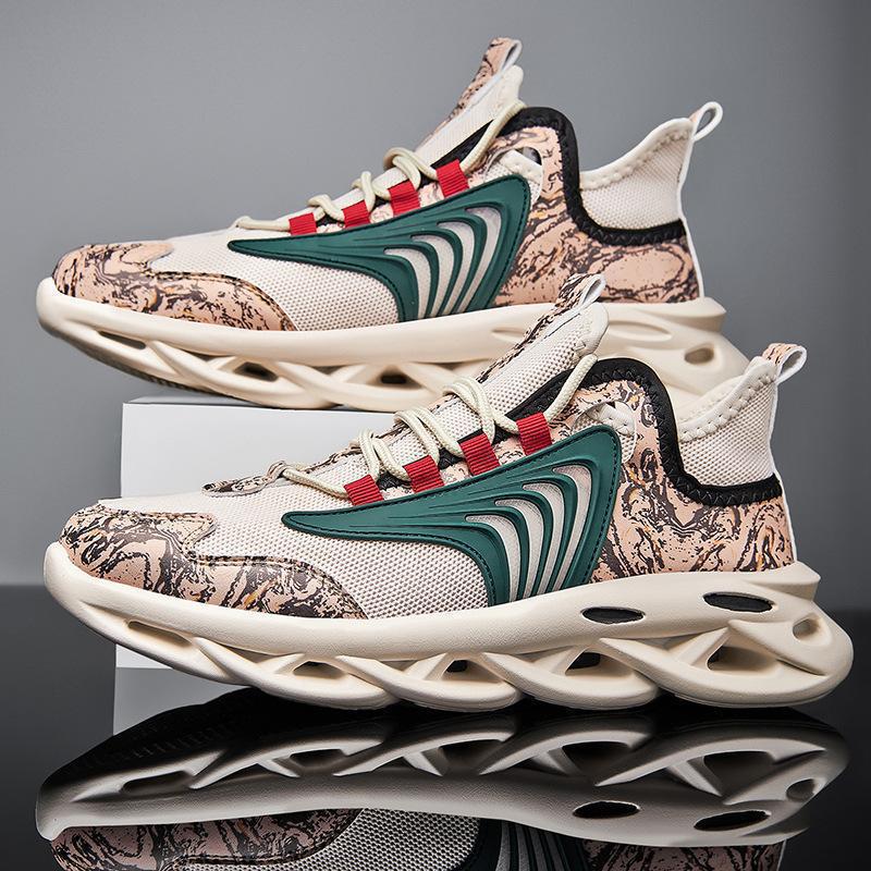 B-READY Unisex Running Sneaker 2026 – Atmungsaktive Marathon Schuhe mit weicher, dämpfender Sohle Graffiti Shoes