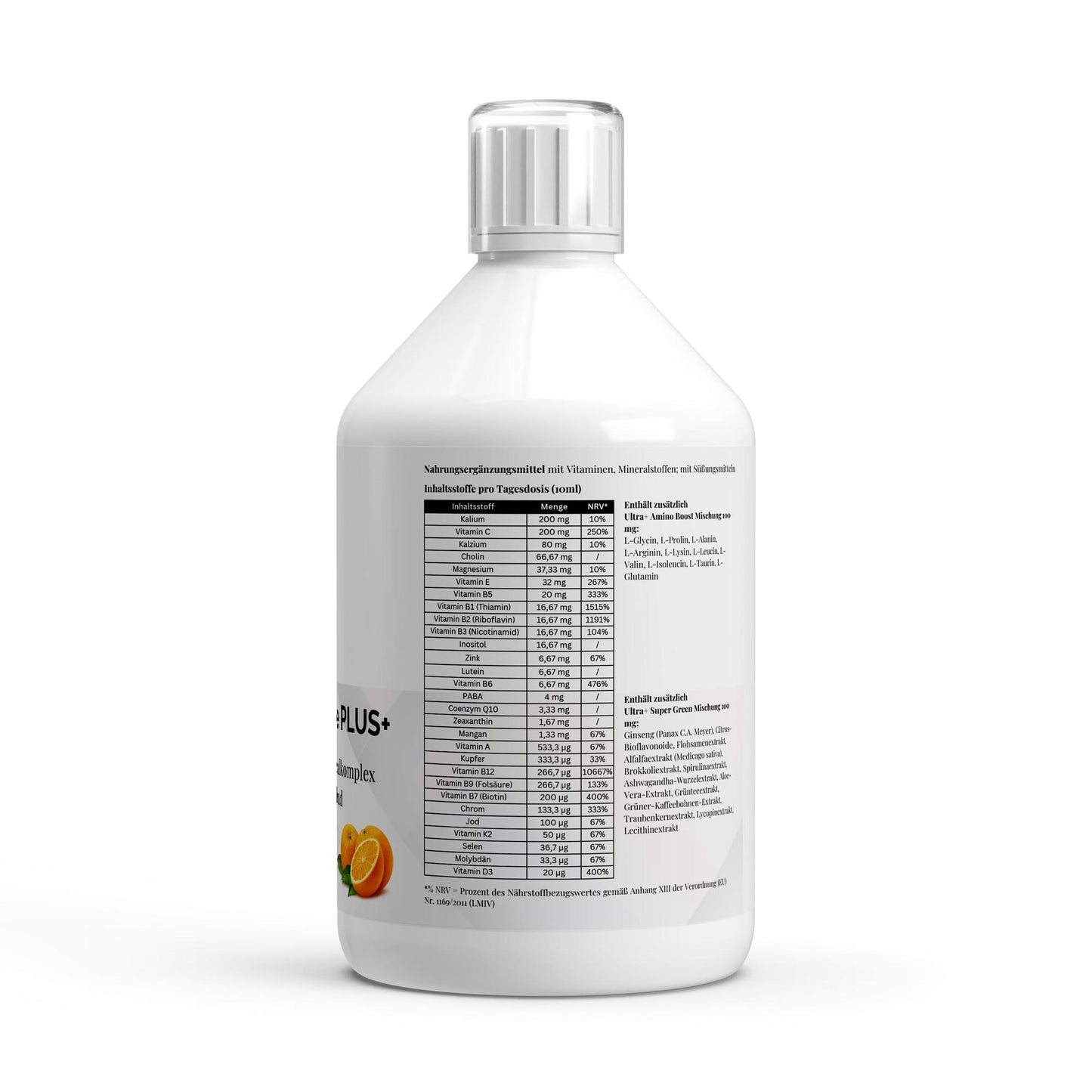 Vita Complete PLUS+ 50 vegane Shots - Fresh Orange - 500ml