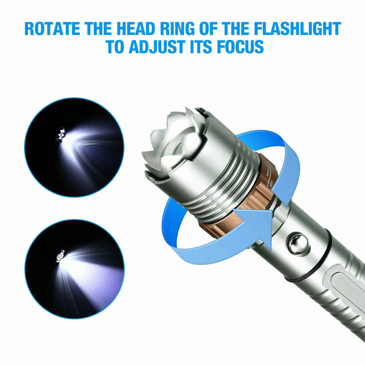 B-READY LED Tactical Flashlight Rechargeable LED Work Light Super Bright Torch Emergency Light Escape Hammer B-PREPARED 2026