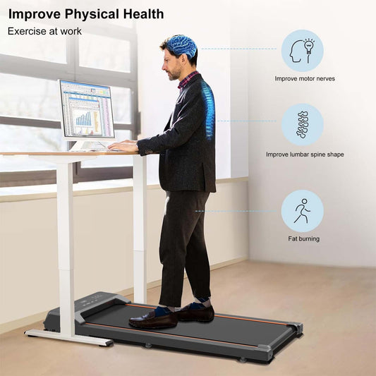 B-READY Smart Ai Walking Pad Under Desk Treadmill LED Display And Remote Control Portable Treadmill inclusive Course