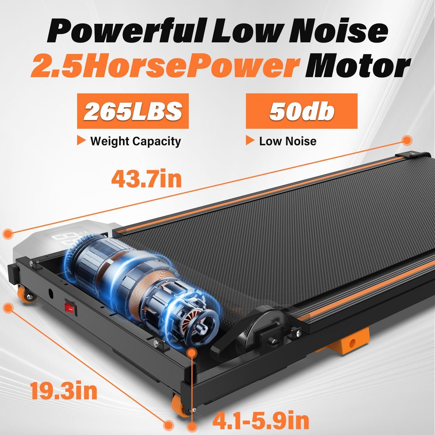 B-READY Home Treadmill With Remote Control, Easy-to-move Wheels, Display Screen, Three-level Incline, Suitable For Indoor Exercise And Aerobic Exercise