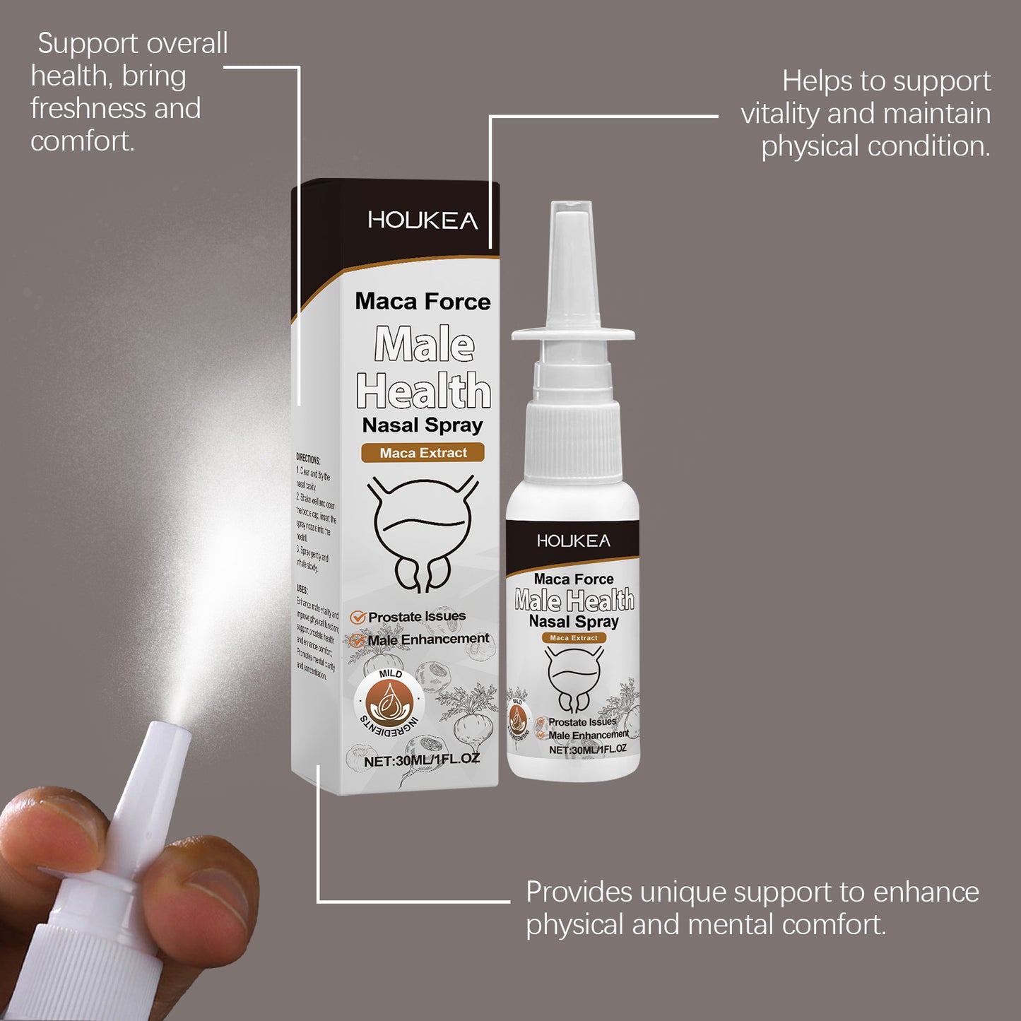 B-READY Men's Daily Exercise Body Relief Spray