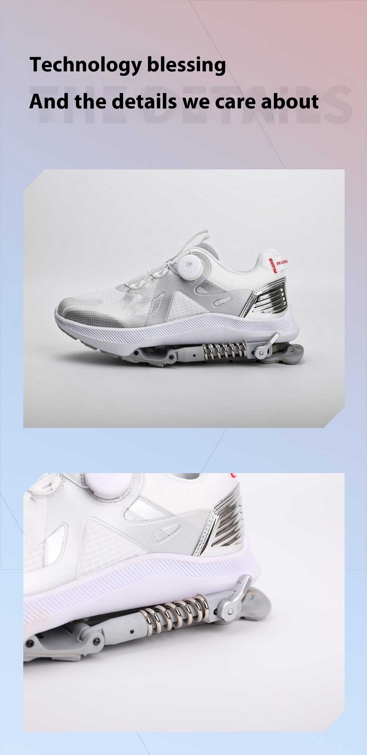 B-READY™ Black Tech Running Shoes Power Mechanical Running Shoes Marathon Running