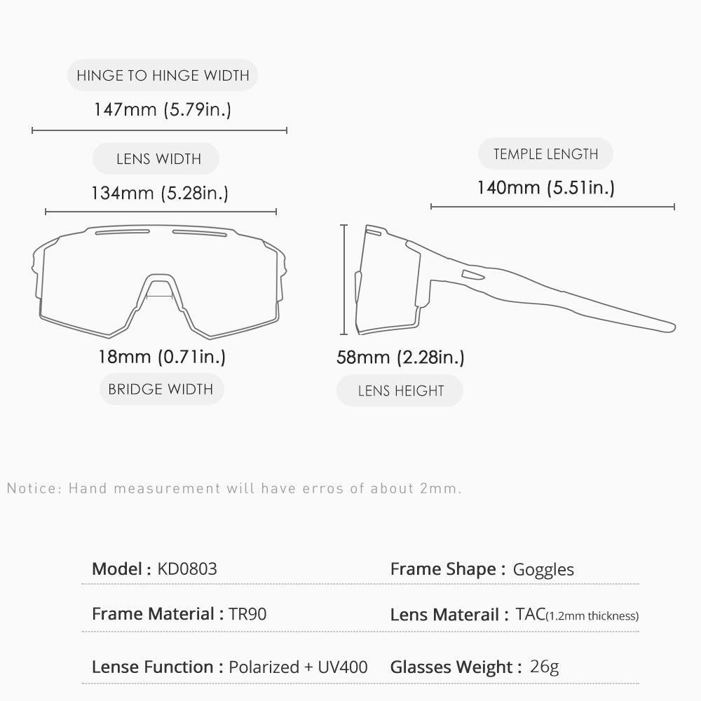 B-READY 26 Trend Outdoor Polarized Cycling Sunglasses Windproof Sunglasses Fitness Gym