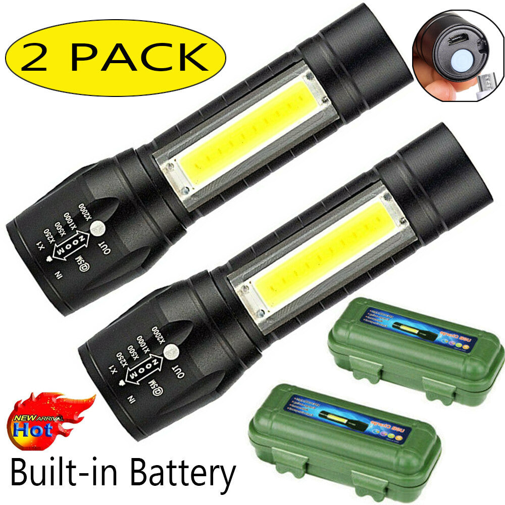 B-READY Mini Flashlight LED COB Torch Rechargeable High Lumens Zoomable Adjustable Focus Camping Light 3 Modes For Outdoor Waterproof B-PREPARED 2026