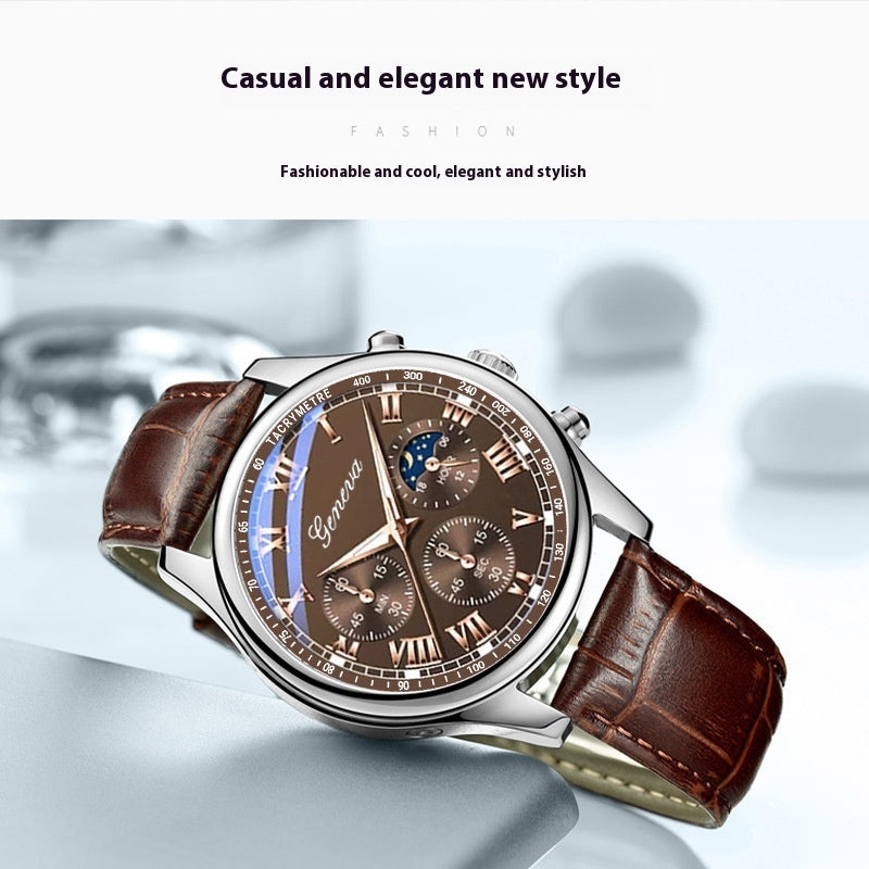 B-READY Business Quartz Sport Casual Belt Men's Watch Gift Box