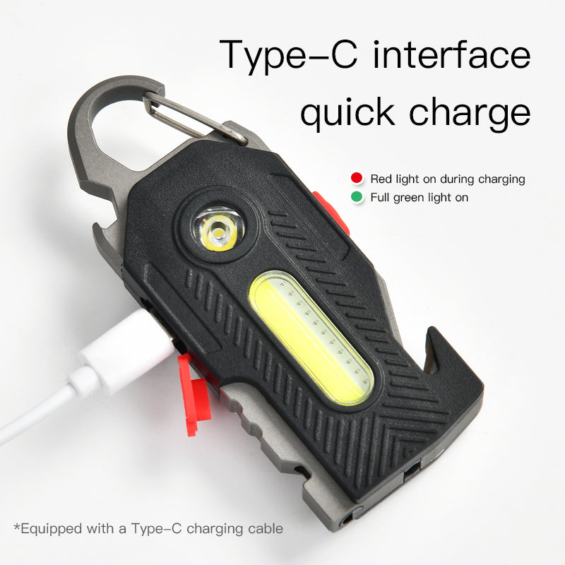 B-READY Multifunctional Charging Emergency Light Convenient Keychain Work Light COB High Brightness Maintenance Light Outdoor Camping LED Light B-PREPARED 2026