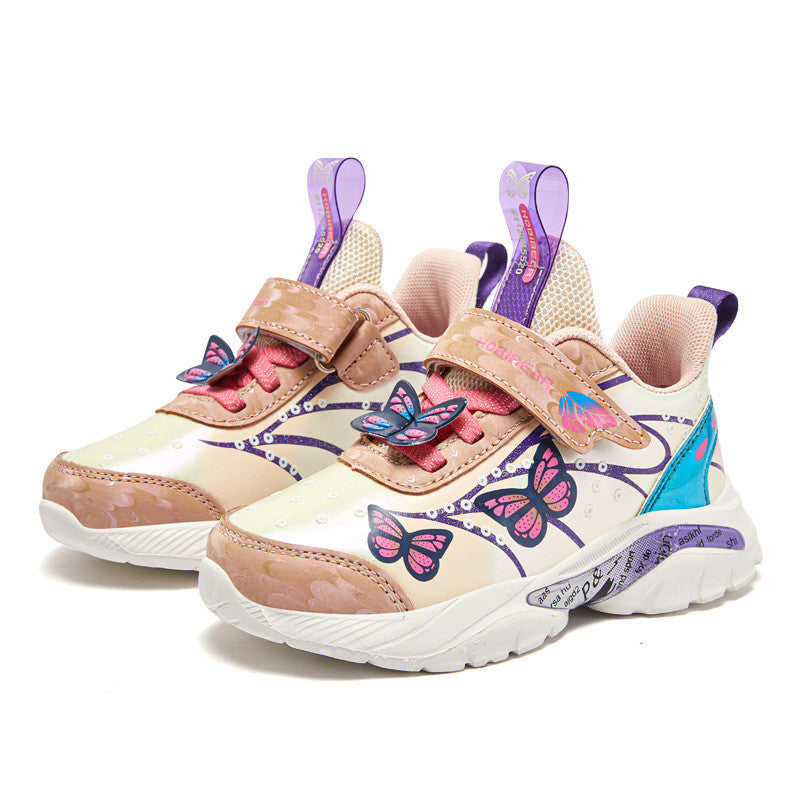 B-READY New Style Big Kids Sneakers Butterfly Fashion Girls Shoes Casual Shoes