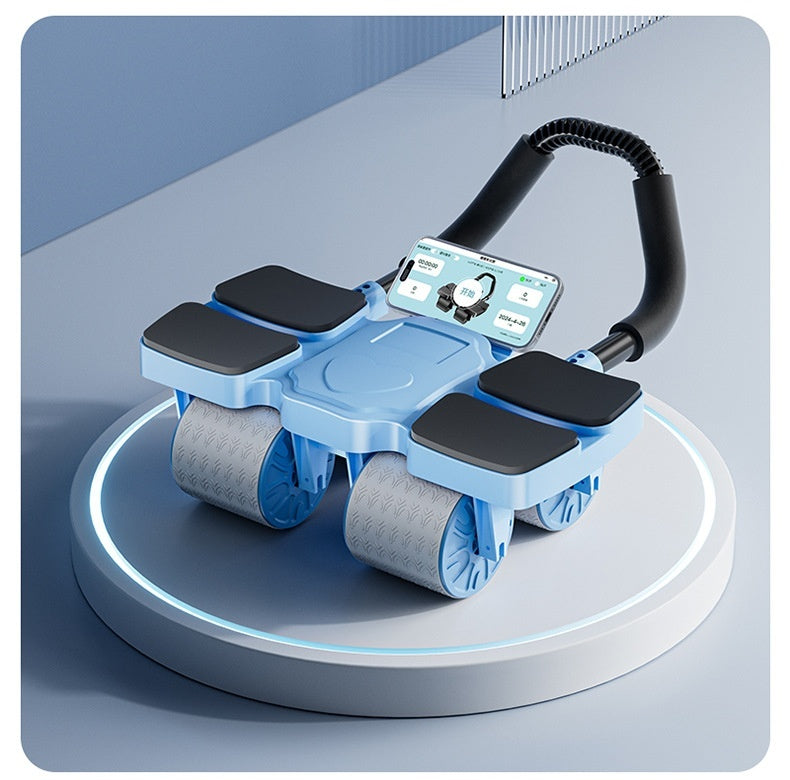 B-READY Gym Abdominal Wheel Automatic Rebound Including APP Sports Fitness Equipment