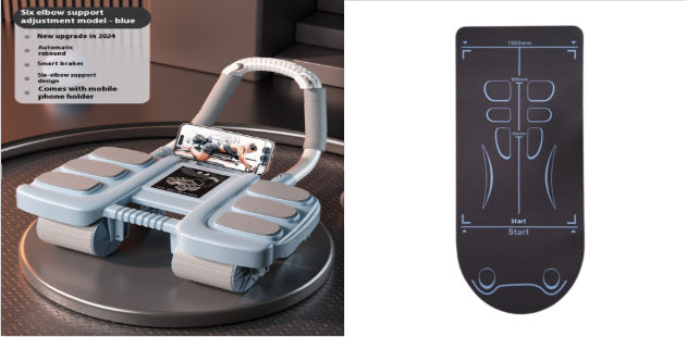 B-READY Intelligent Four-wheel Abdominal Wheel Automatic Rebound Elbow Support incl. Course