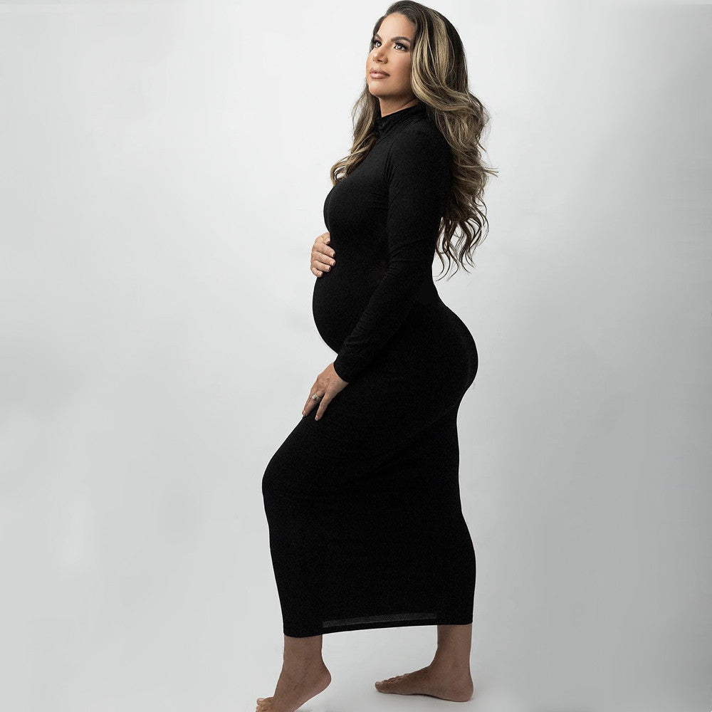 Stretch Pregnant Women Daily Long Dress