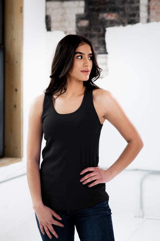 B-READY 
Ladies Premium Cotton Rib Racerback Tank