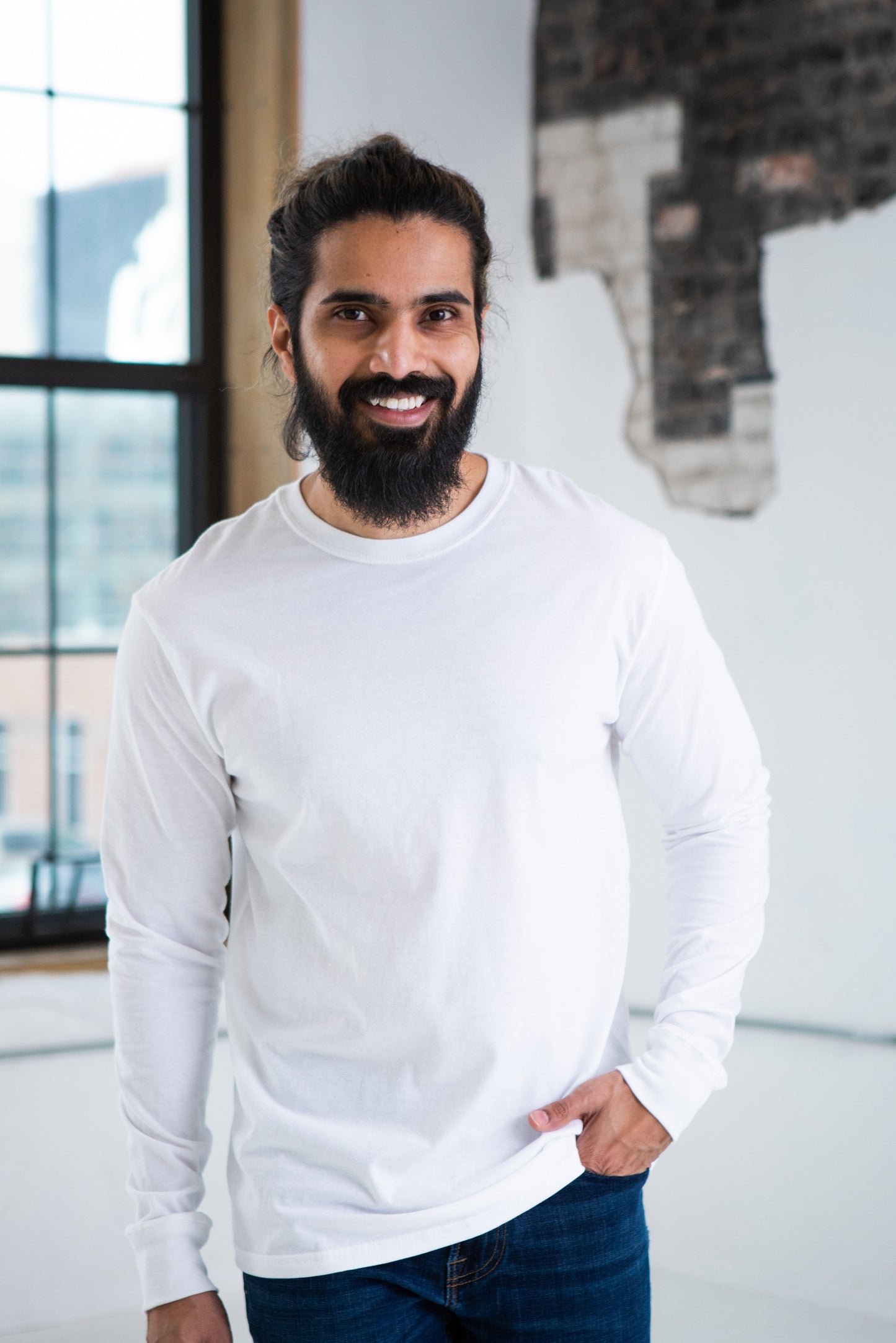 B-READY 
Unisex Premium Cotton Long Sleeve Tee