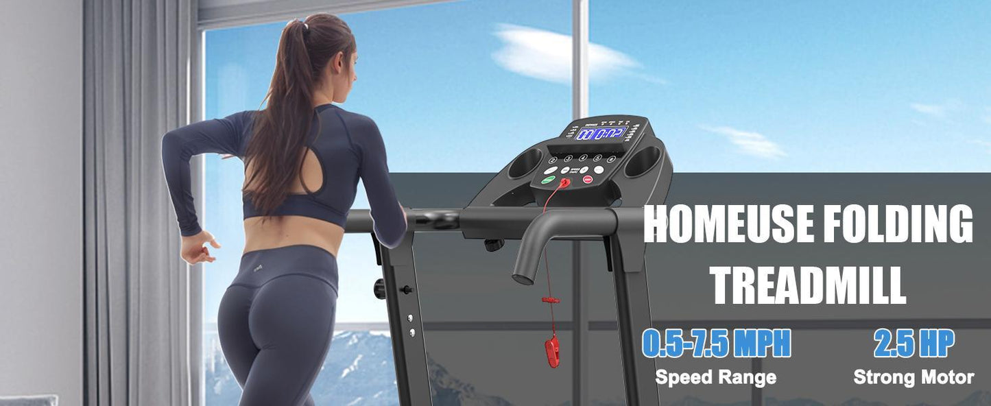 B-READY Home Use Foldable Portable 2.5HP Heavy-duty APP Controlled Fitness Walking Machine incl. Course