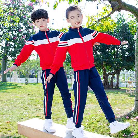 B-READY Style Spring And Autumn Primary School Twins Sportswear Two-piece Set