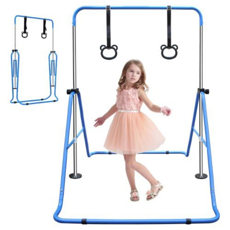 B-READY Kids Children's Retractable Height Adjustable Folding Home Use Pink Gymnastics Training Stick