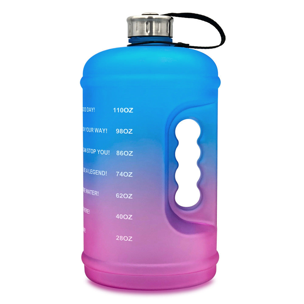 2.2L Sports Bottle Gradient Plastic Gym Large Capacity Outdoor Space Cup