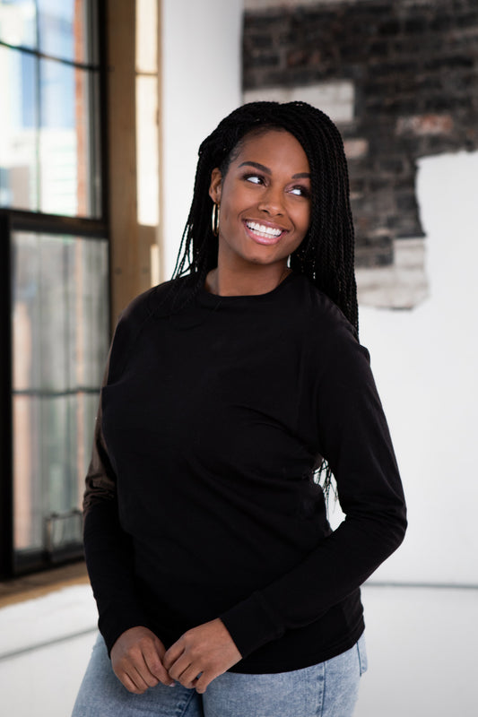 B-READY 
Unisex Premium Cotton Long Sleeve Tee