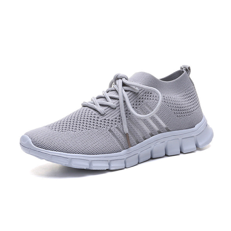 B-READY 
Casual Ladies Shoes Breathable  Women Flying Knit Sports Shoes Flat Shoes