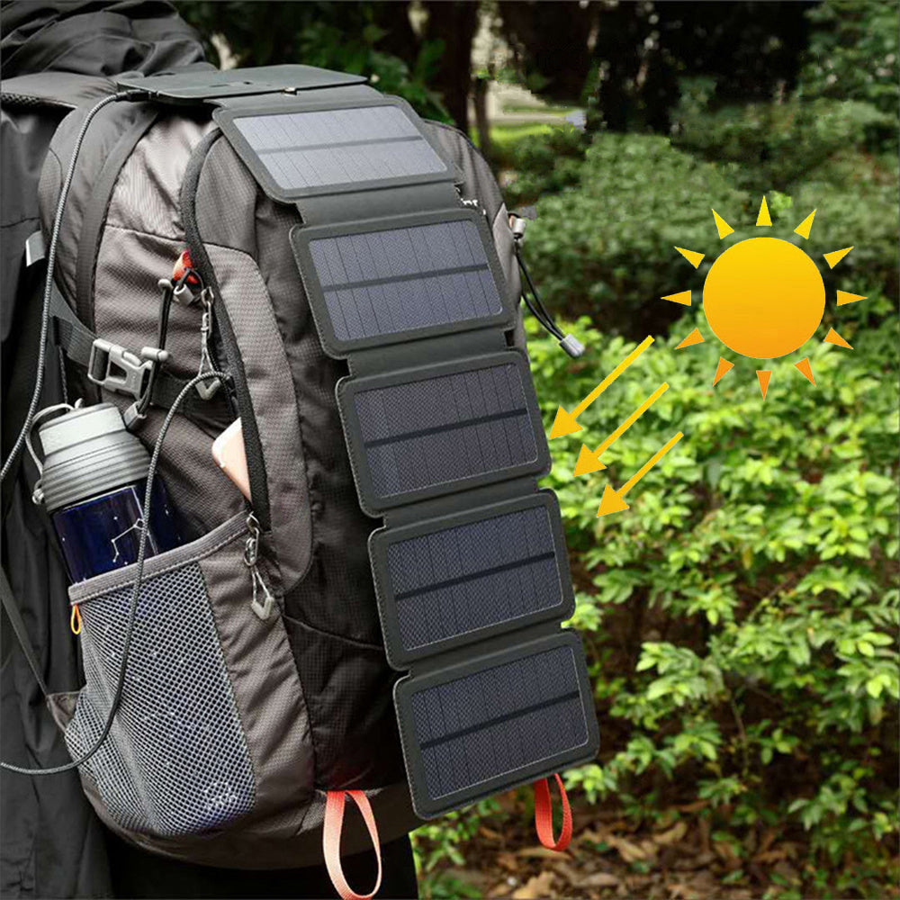 B-READY Outdoor Folding Solar Panel Charger Portable 5V 2.1A USB Output Devices Camp Hiking Backpack Travel Power Supply For Smartphones B-PREPARED 2026