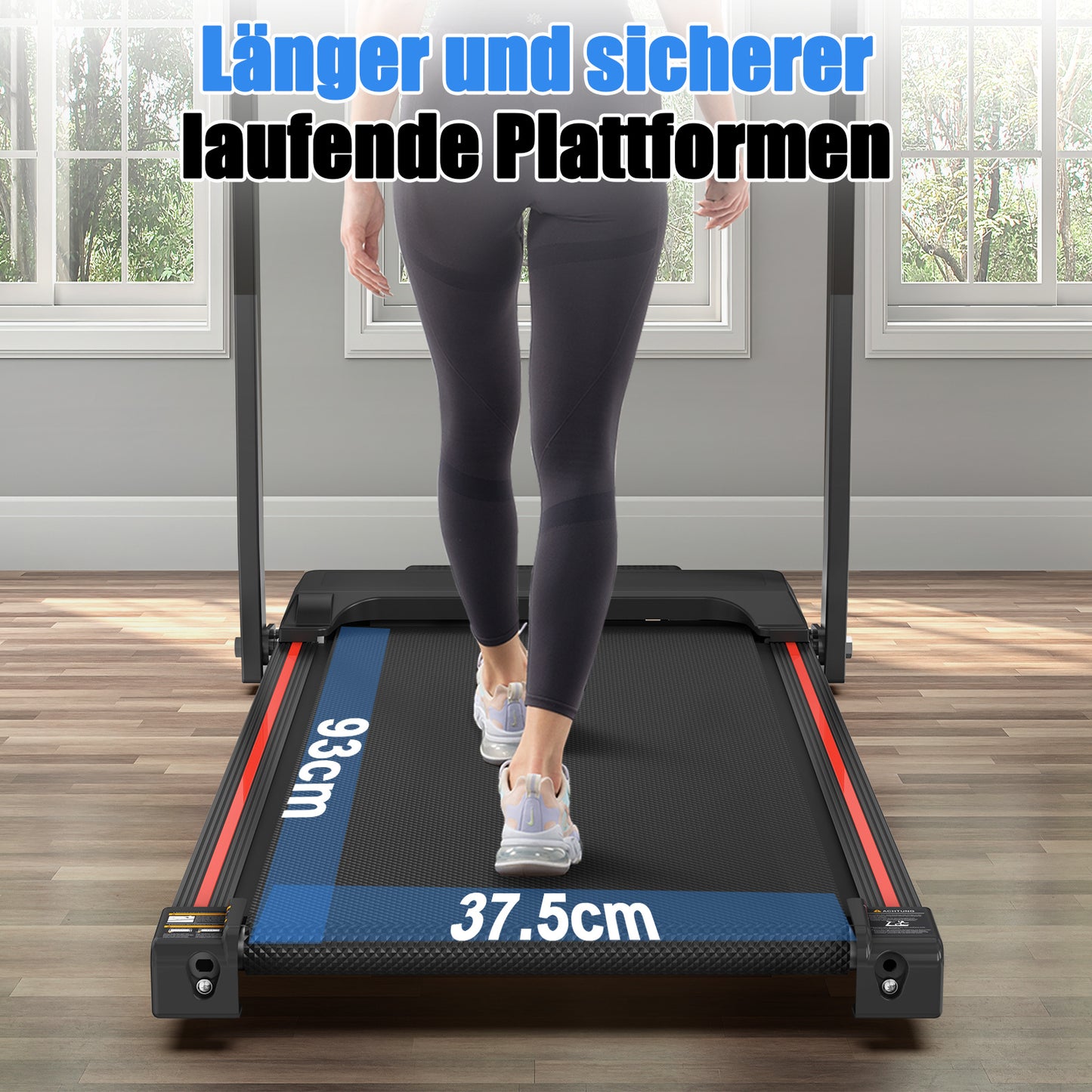 B-READY EU Electric Treadmill, Folding Treadmill For Home Up To 12 Kmh, With LED Display, App, Compact Treadmill For Home And Office, Weighing 120KG made in germany