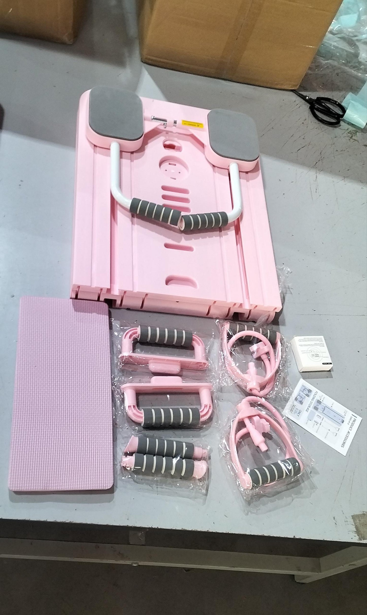 B-READY Home Multifunctional Fitness Board Flat Support Chest And Abdominal Muscle Equipment Household Abdominal Wheel Pilates