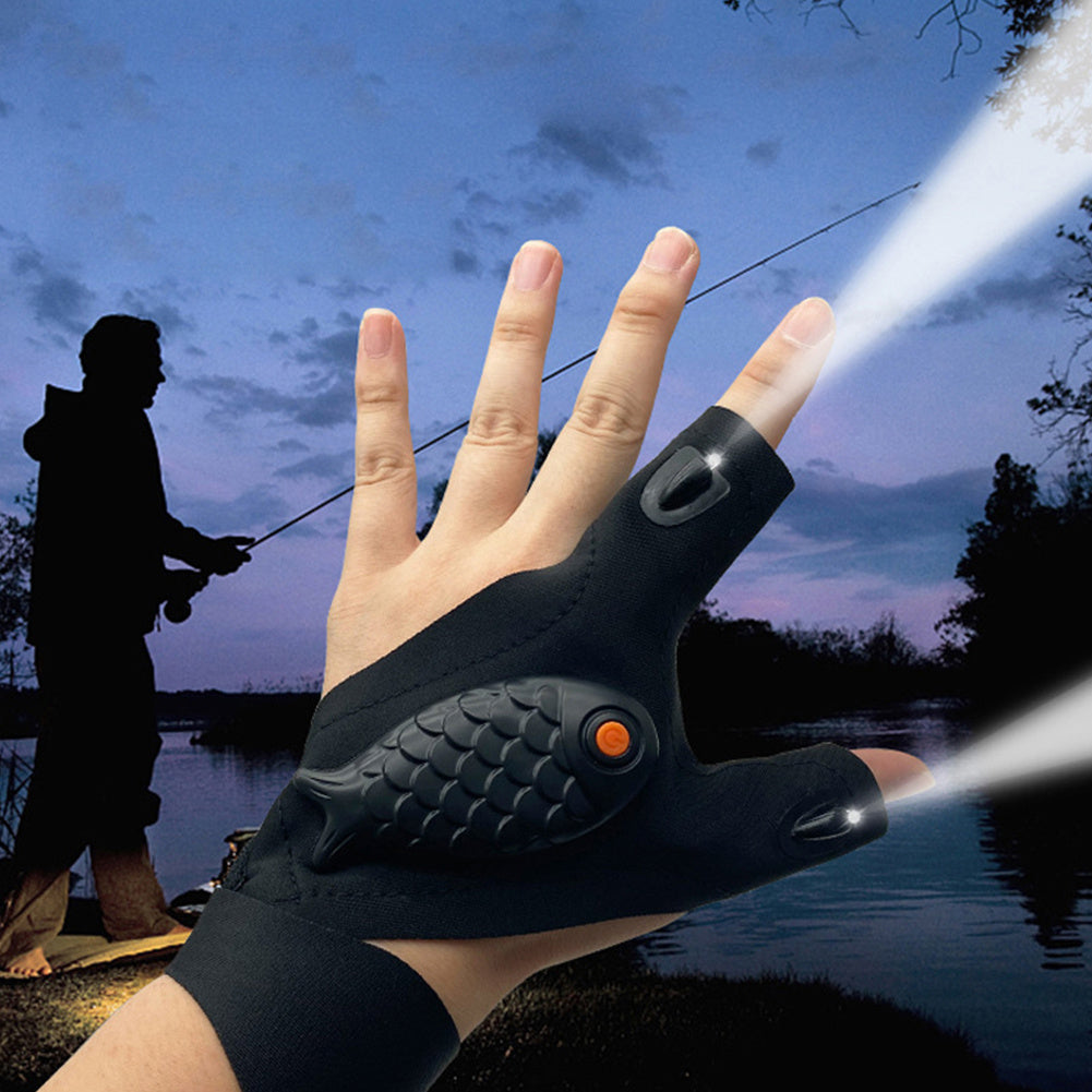 B-READY New Flashlight Glow Fishing Gloves B-PREPARED 2026