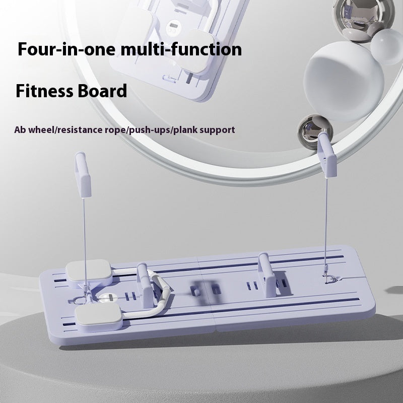 B-READY Home Multifunctional Fitness Board Flat Support Chest And Abdominal Muscle Equipment Household Abdominal Wheel Pilates