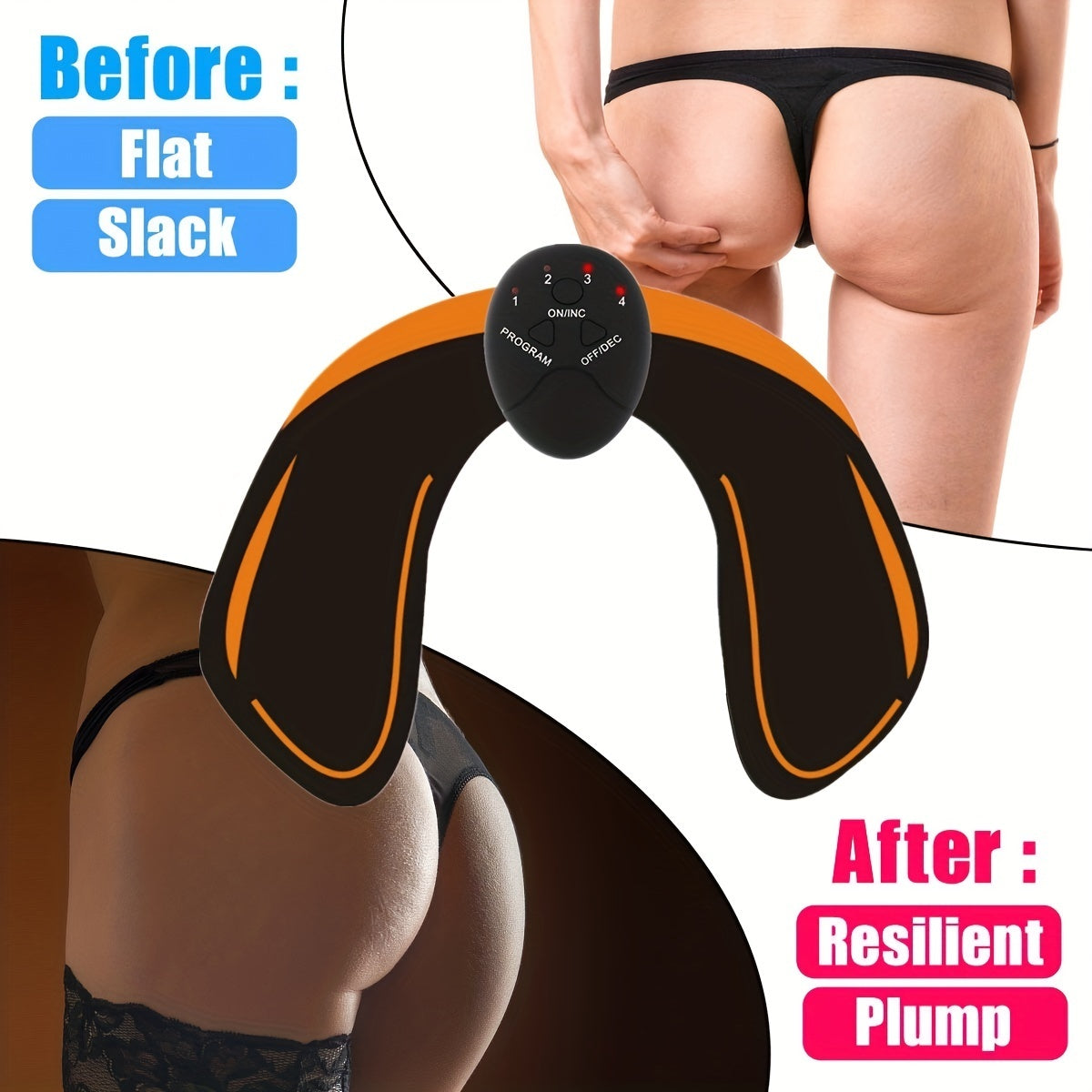 B-READY Hip Trainer, Buttock Lift Massage Device Smart Fitness Exercise Gear Home Office, Portable U-Shape Butt Lifting Workout Equipment Gifts For Women