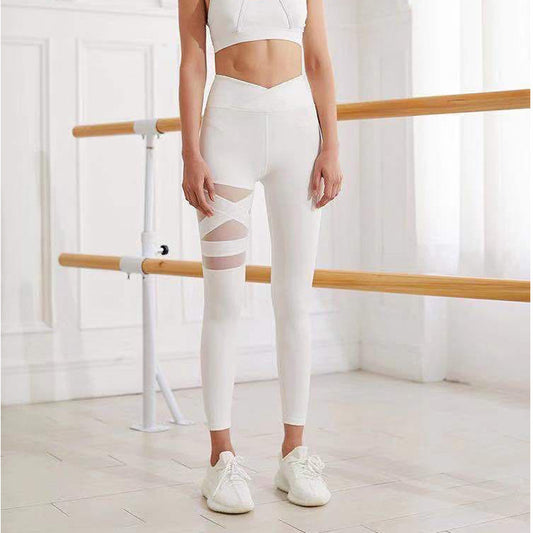B-READY Woman Gym Leggings Cross High Waist Yoga Pants