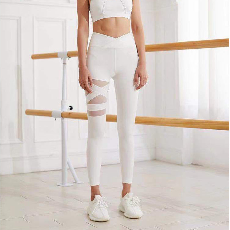 B-READY Woman Gym Leggings Cross High Waist Yoga Pants
