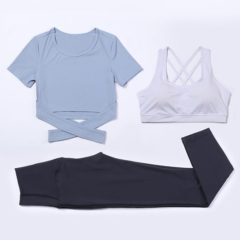 B-READY 
Woman Three-piece speed suit for gym yoga wear