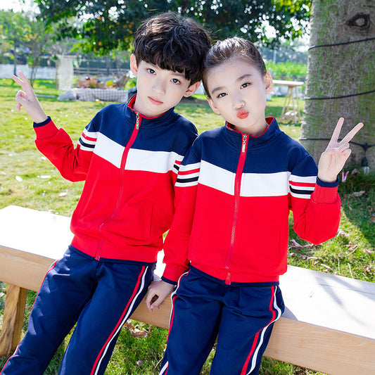 B-READY Style Spring And Autumn Primary School Twins Sportswear Two-piece Set