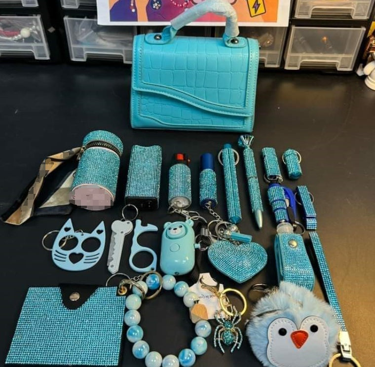 B-READY self defence Women Kids set 22PCS Blue Safety Keychain Set B-PREPARED 2026