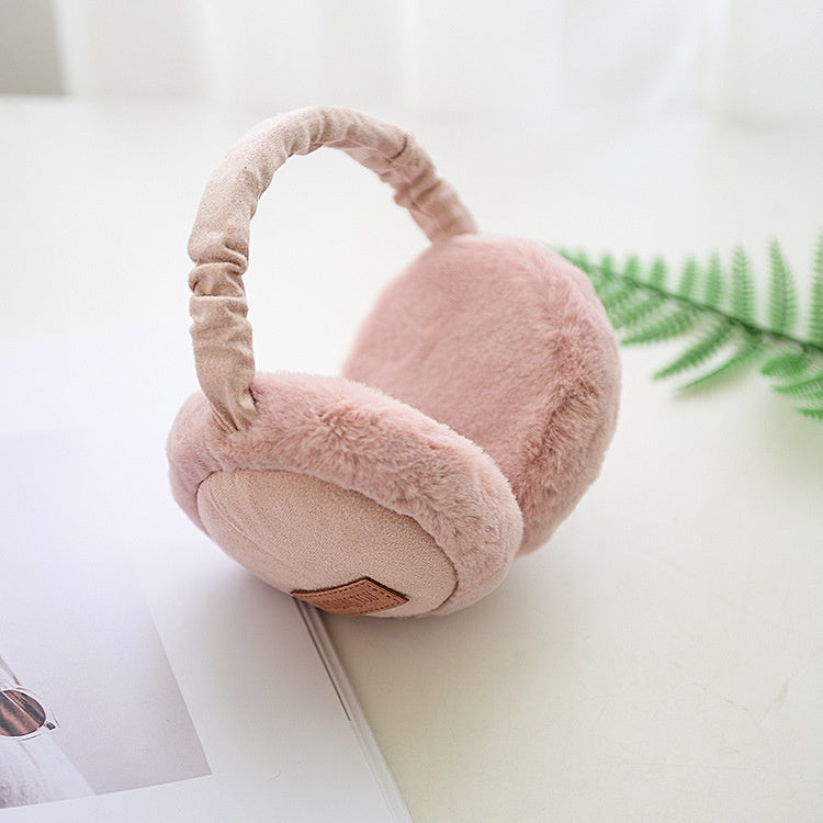 B-READY Bluetooth Earmuffs Headphones Warm Plush Earmuffs Ure Color Fashion Foldable Soft Simple Adjustable Winter Accessories