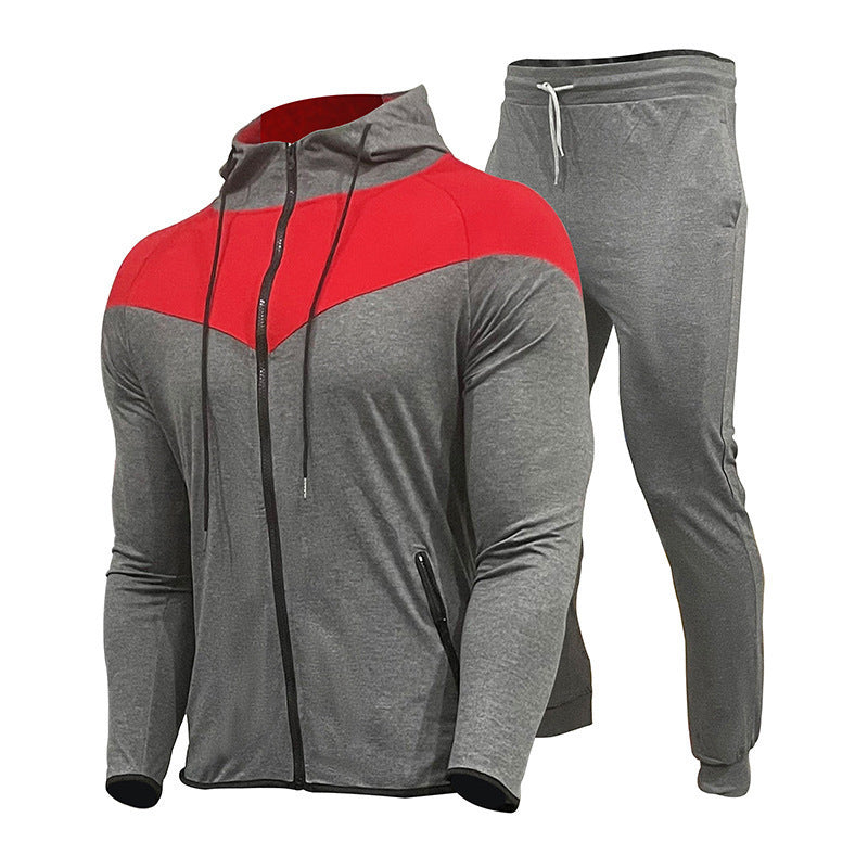 Men's Casual Zipper Suit Cardigan Sweater Sportswear Suit