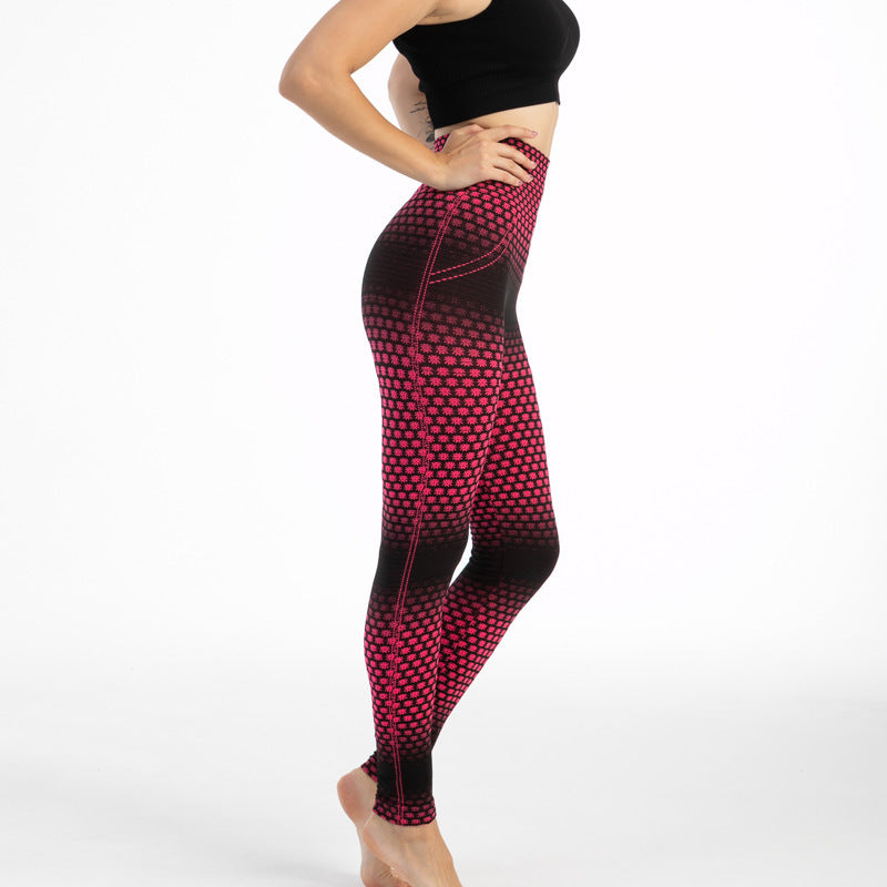 B-READY Woman Gym High Waist Leopard Print Leggings