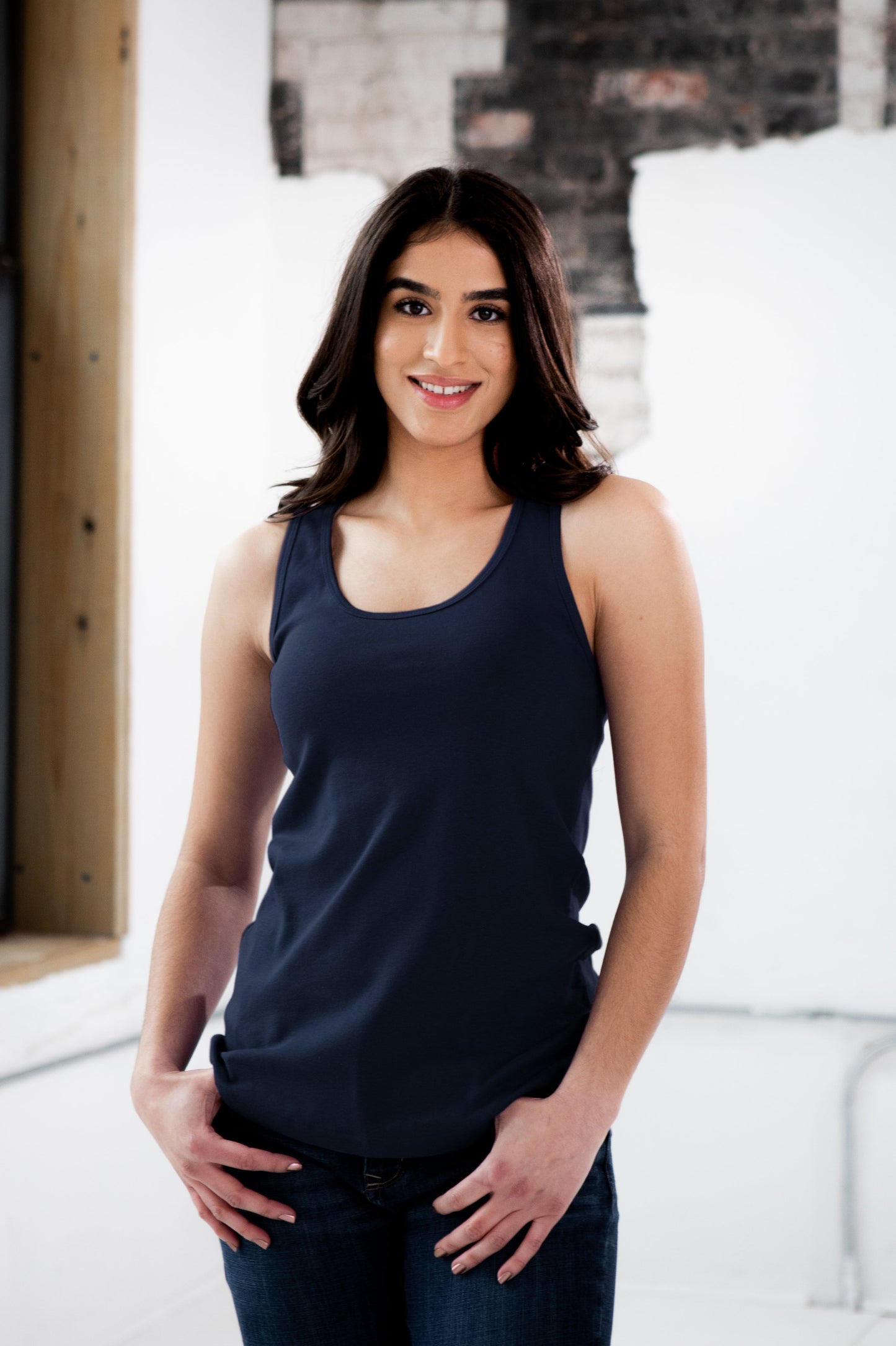 B-READY 
Ladies Premium Cotton Rib Racerback Tank