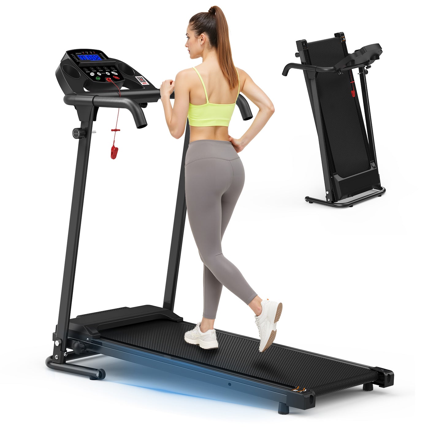 B-READY 2026 EU Home Office Desk Treadmills, Compact Desktop Treadmills With Inclined Portable Treadmills, 2-in-1 Treadmills For Walking, Running And Jogging, With A Weight Capacity Of 120KG incl. Trainings Plan Course 3 Month Weight and Fat loss 26